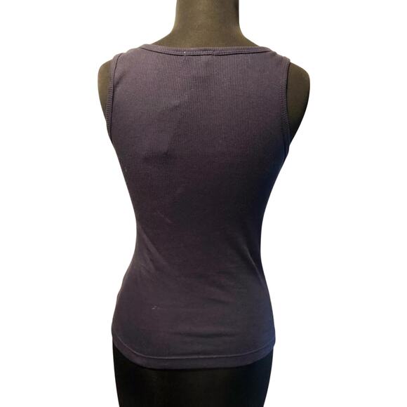 Cache Navy Stretch Cami Tee Top Removable Chain Bead Necklace Lot 2 New  $88 NWT - Picture 9 of 9